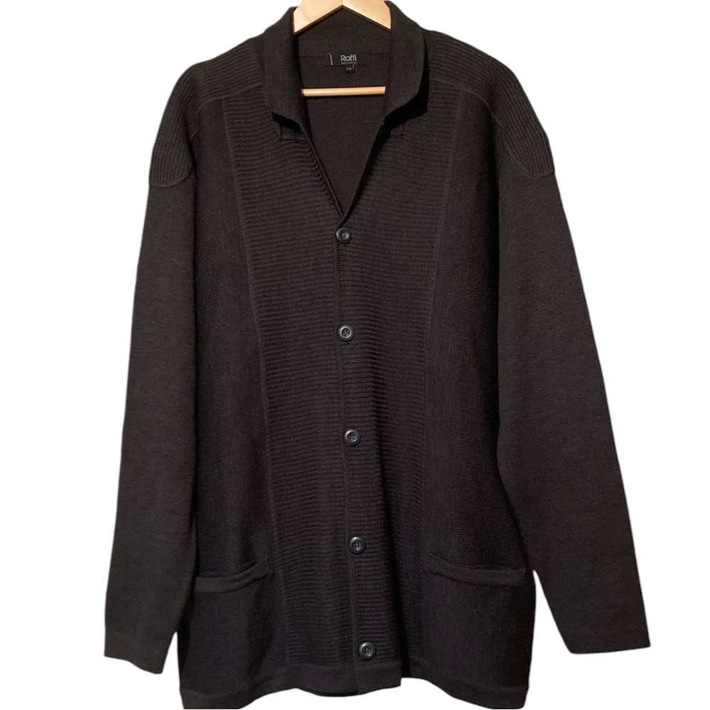 RAFFI Milano Men’s Merino Wool Blend Cardigan
